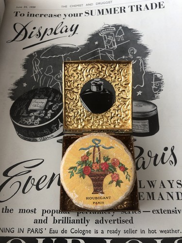Small rouge pot brass case - pot, in