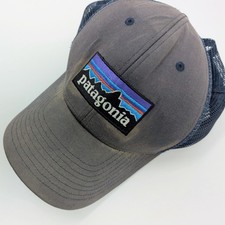 Patagonia P-6 Logo Trucker Cap Blue – Unisex Adjustable Mesh Snapback