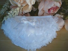 Baby Lace Frilly Knickers Girls Panties Cotton Christening Occasion Up To 18mths