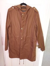 Zara Man Coat Size Large Brown