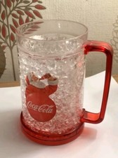 Vintage retro Coca Cola plastic tankard Chill Mug Plastic Santa Xmas Christmas 