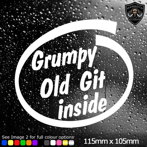 Grumpy old git inside car - grumpy,
