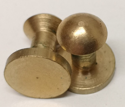 Brass belt studs for - studs, brown