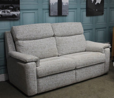 G PLAN ELLIS STATIC 3 SEATER SOFA SHORE OATMEAL FABRIC