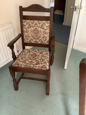 Vintage Old Charm Dining Chairs Carved Turned Oak Country Style High Back x 8