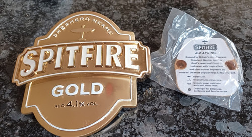 Spitfire gold metal pump - pump, clip
