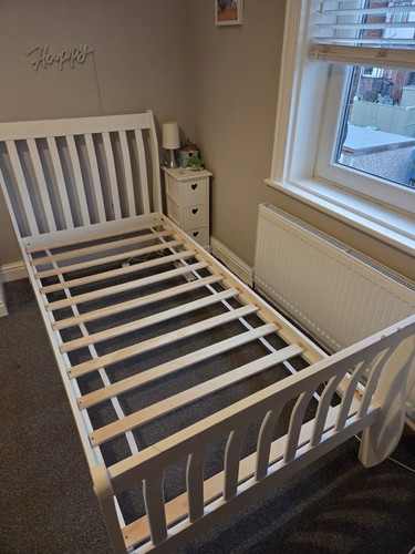 Wooden sleigh bed frame - frame,