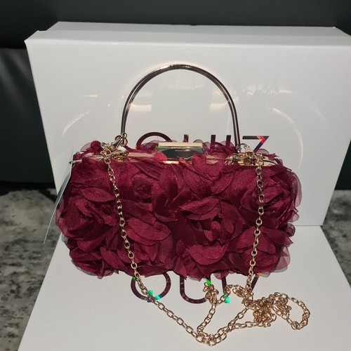 Quiz burgandy clutch evening - quiz,