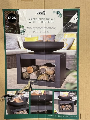 Dunelm large fire bowl with - large,