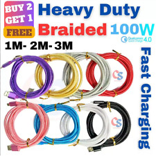 USB Cable for iPhone 11 13 14 Pro Plus 7 8 Fast Charging Long charger Lead 2m 3m