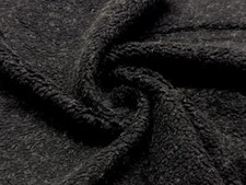 Faux SHERPA FLEECE Sheepskin Fabric Material CASHMERE BLACK
