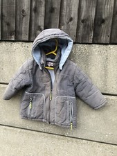 Clayeux Boys Grey Detachable Hood Puffer Coat Age 2 Years
