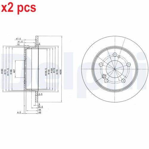 Pcs sides brake disc - pcs,