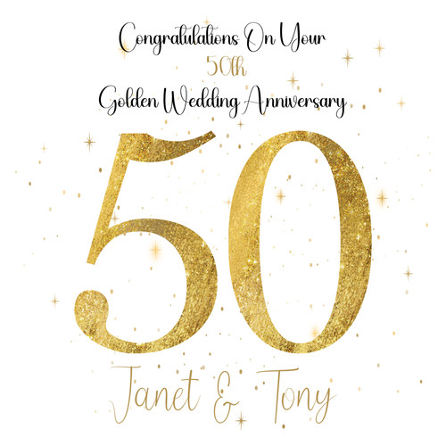 Personalised golden wedding - personalised,