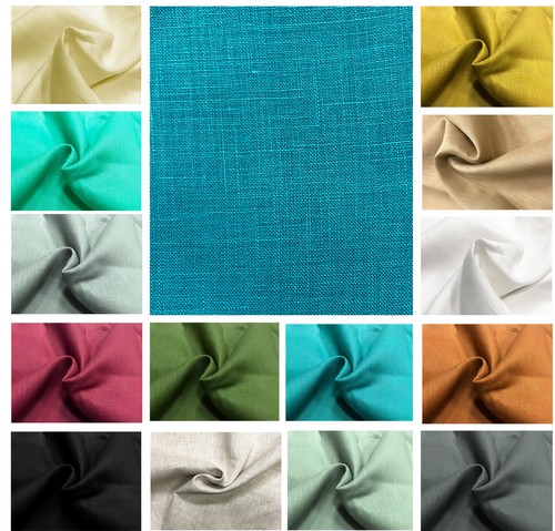 Natural 100 linen fabric - natural,