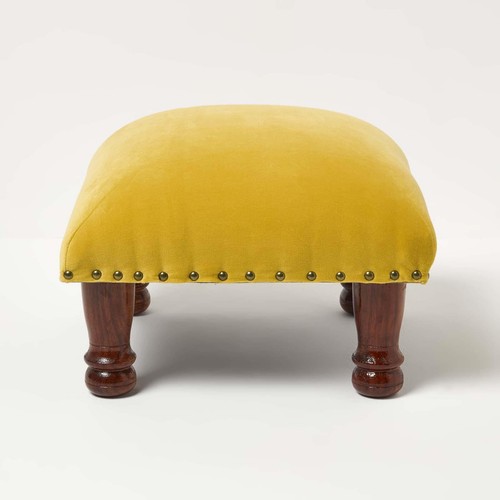 Upholstered footrest velvet - upholstered,