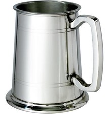 Pewter Glass Bottom Tankard 1
