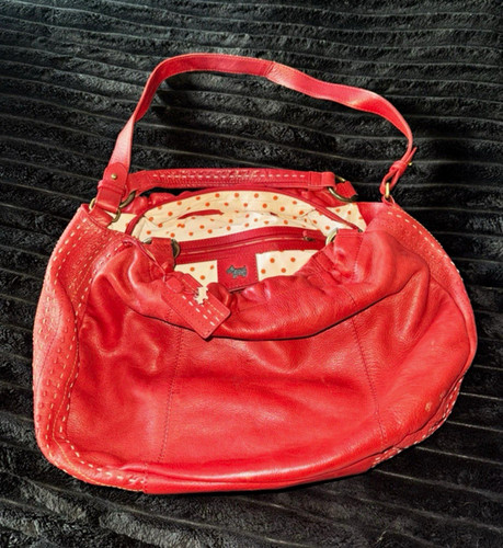 Radley red leather shoulder - radley,