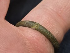 Post Medieval Bronze/once Gold Guilded Worded Ring. Must See Description LA398