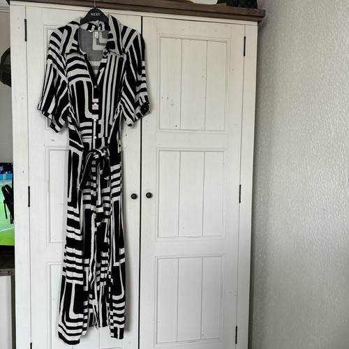 Ladies belted midi dress - m,