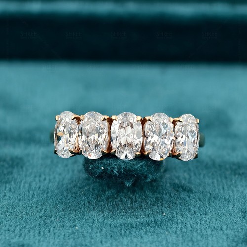 Oval lab diamond five stone - diamond,