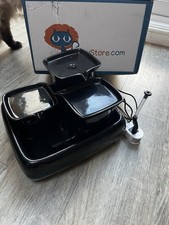 Miaustore Large Ceramic Pet Fountain For Cats Black In Colour