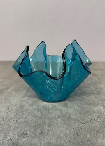 Hand blown teal - blown,