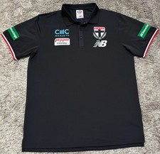 New St Kilda 150 Years AFL 2023 Travel Media Polo Authentic Aussie Rules Mens L