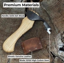 Hand-Forged Bowl Carving Adze