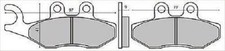 Pair front brake pads Vespa