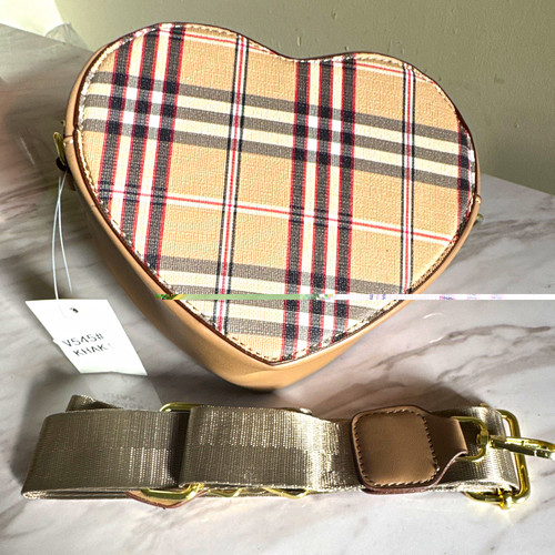 Heart plaid faux - plaid,