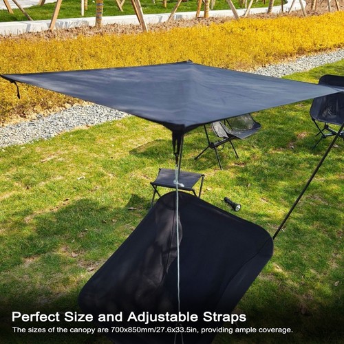 70x85cm black camping moon - black,