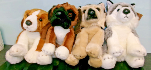Dog plush soft toy natural - dog,