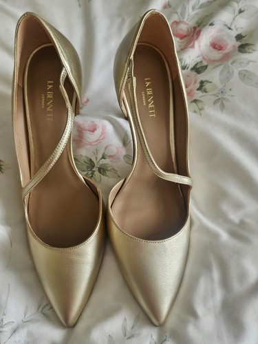 Bennett gold stiletto shoes - lk,