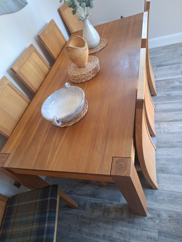 Oak dining table and - oak,
