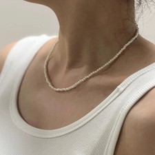 Luxury Unisex 4mm Shell Pearl  20inch(50cm) Loose  Choker in Hard Gift Box