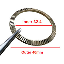 SILVER FLUTED BEZEL FOR 41 ROLEX DATEJUST 126300 126333 126334 STAINLESS STEEL