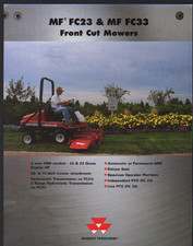 Massey Ferguson MF FC23 & MF FC33 Front Cut Lawn Mowers Brochure Leaflet