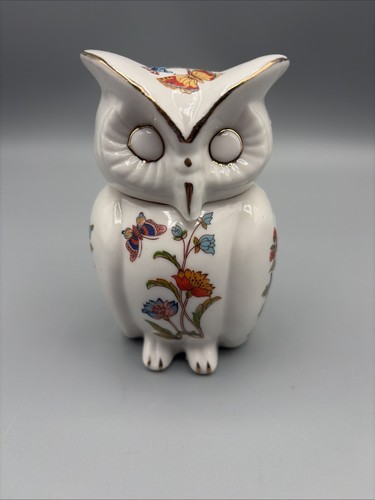 Vintage bone china owl trinket - owl,