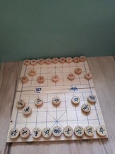 Xiangqi Chinese Chess Set Wooden Varnished 34cm X 39cm