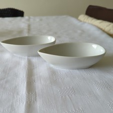 2 "Apilco" Avocado Dishes  - French Porcelain - White