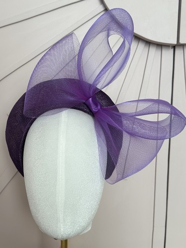 Purple headband hat wedding - hat,