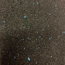 Rubber Gym Floor Tiles | 10mm Heavy Duty Fine Rubber Crumb Gym Mat | Blue Fleck