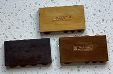 Wooden Pall Mall Whist Marker 9cm X 5cm x 2Vintage Old Card Game Tool plus 1