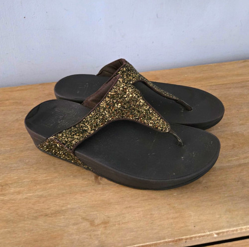 Fitflop women black gold - fitflop, black/gold
