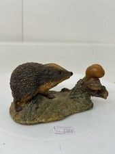 Rare Hand-Painted Aynsley Mastercraft Hedgehog & Snail Collectible Ornament