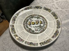 1971 CALENDAR PLATE BY WEDGEWOOD.. FEATURING CHERUBS.. UNUSUAL PLATE .25CM