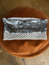 ZARA Silver Sequin Crochet