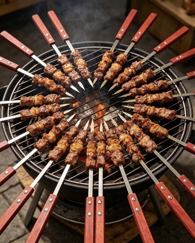 Barbecue skewers flat extra - barbecue,