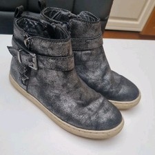 Next Girls Silver Black Zip Up